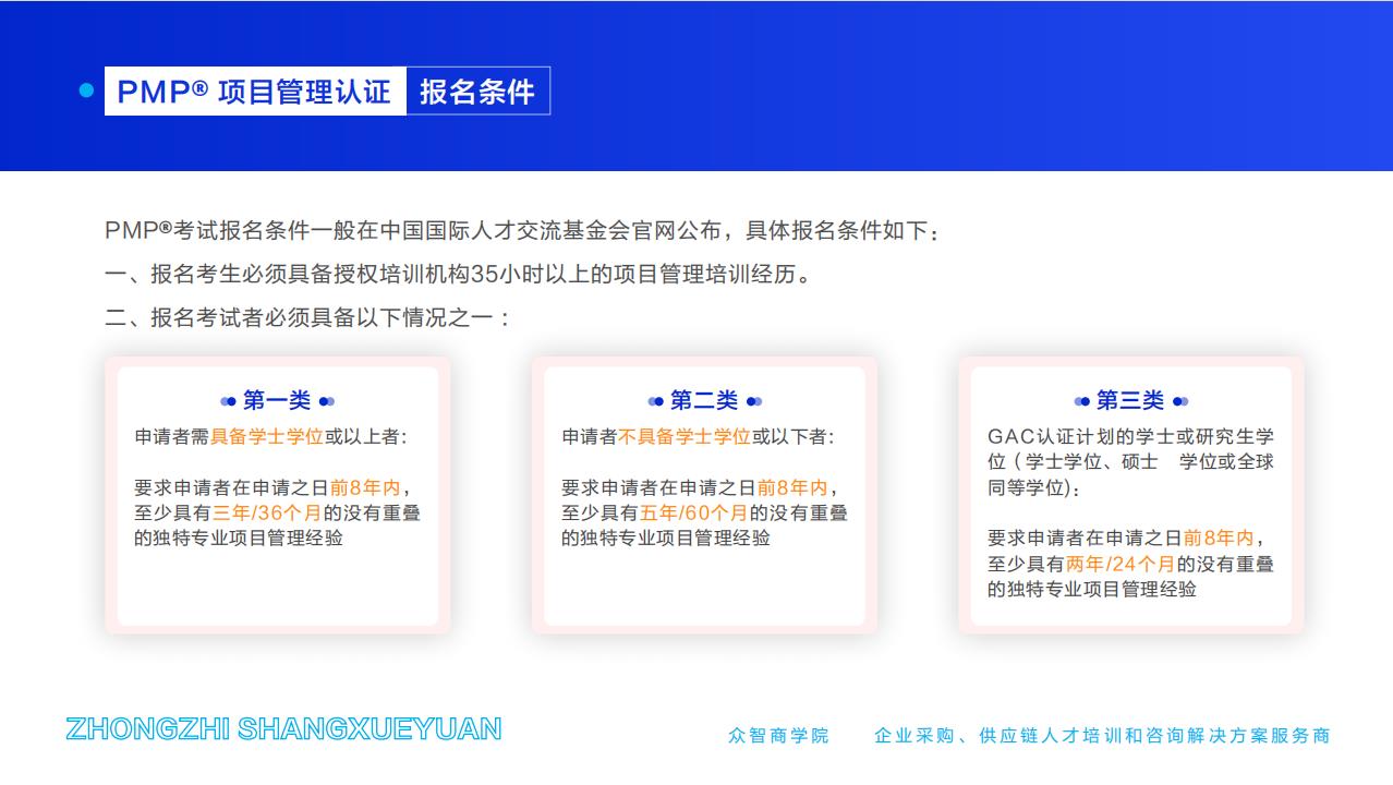 PMP?項目管理認(rèn)證-報名條件